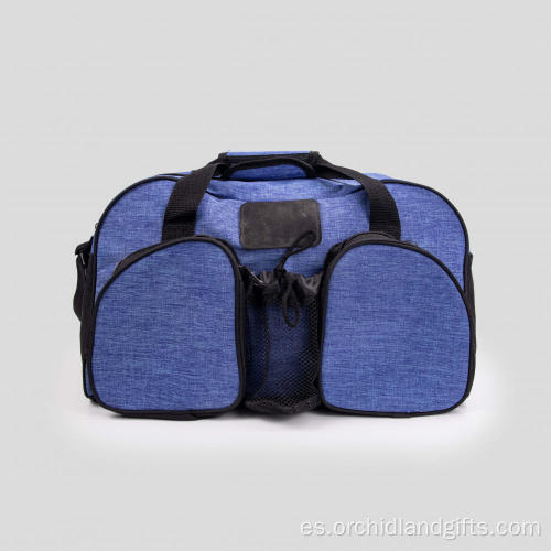 Bolsa de gimnasia de lienzo azul